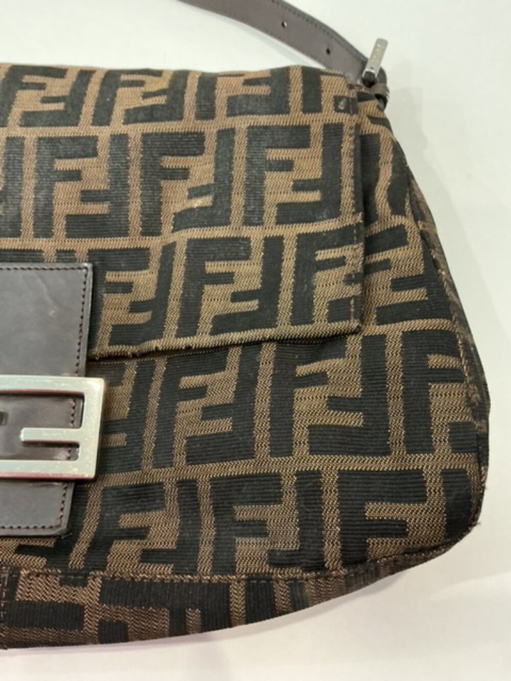 Vintage Fendi Zucca Mama Baguette Shoulder Bag - Picture 2 of 10